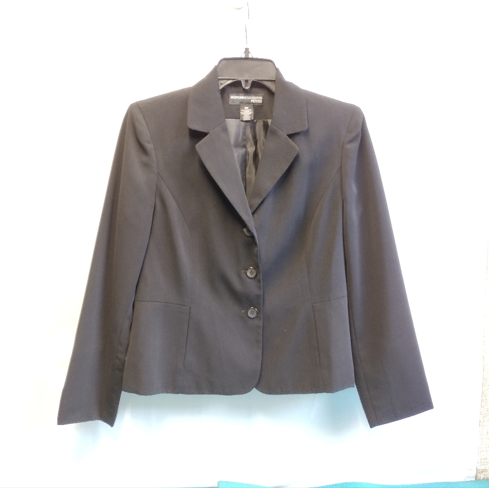 Norton McNaughton Petites Blazer Front Buttons Black Size 10P